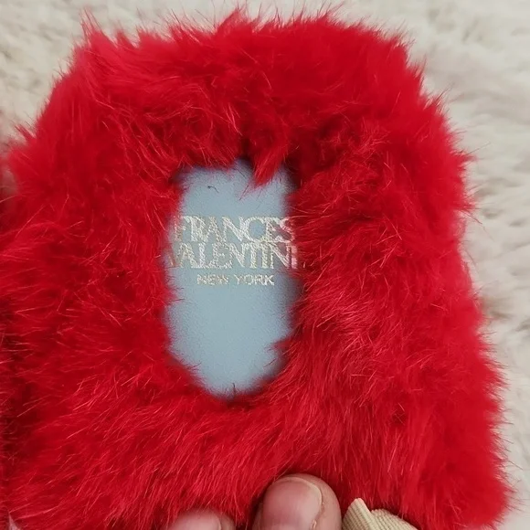 New Francis Valentine New York Red and White Slippers-Size 10 - Picture 2 of 5